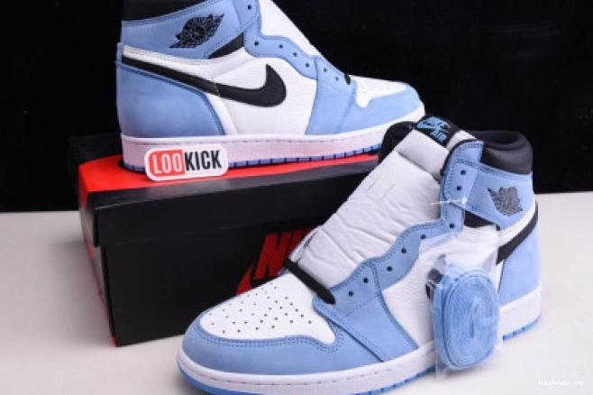 Cheap HIGH 1 UNIVERSITY WHITE RETRO AIR BLUE BLACK JORDAN 555088-134 0816
